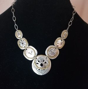 Silpada Sterling and Brass Contemporary Necklace